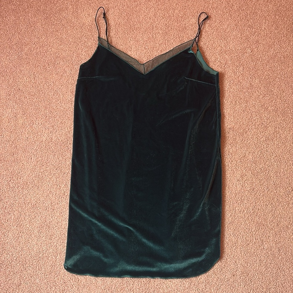 Free People Emerald Velvet Dress Size Small
